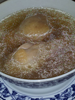 A picture of chicken soup.