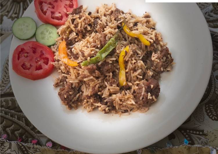 Smokey minced meat rice