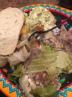 A picture of Stuffed cabbage.
