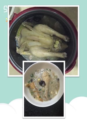 Hình của món Gà tần sâm.