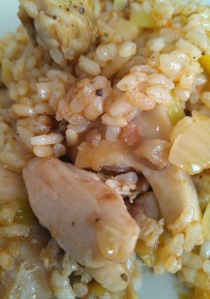 Una foto de Arroz con pollo al Garam Massala