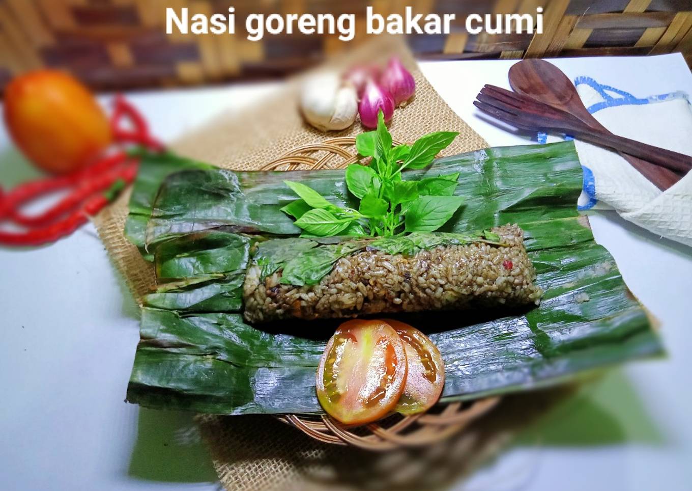 Nasi goreng bakar cumi