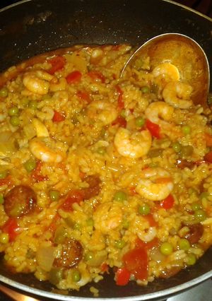 A picture of Seafood Paella.