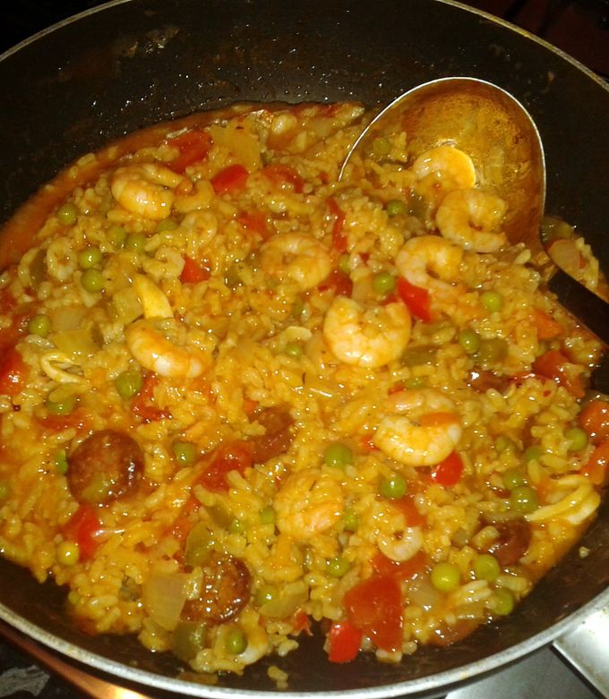 A picture of Seafood Paella.