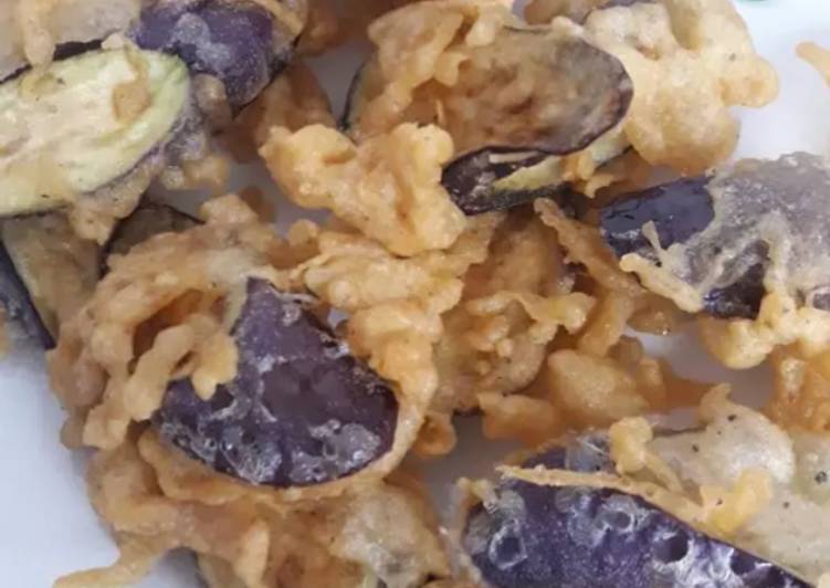 Terong goreng tepung & sambel bawang mateng