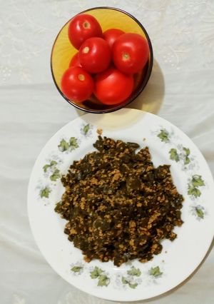 عکسی از دستور خوراک گوشت و سبزی😋