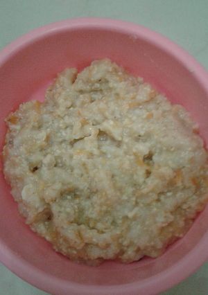 Foto resep MPASI 7+ bubur tempe wortel kaldu sapi