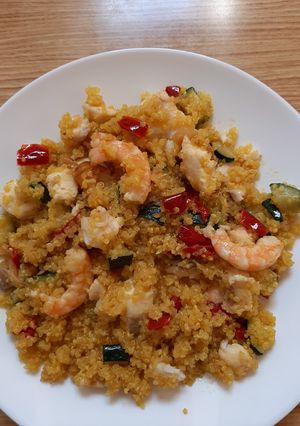 Una foto de "No-paella" de quinoa