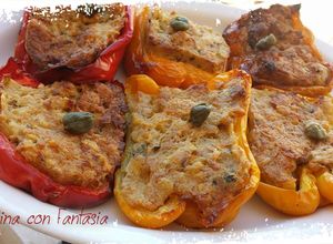 Foto di Peperoni al forno con tonno e capperi