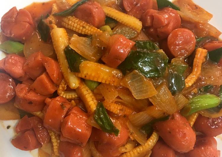 Sosis Saus Asam Pedas