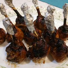 A picture of Lolipop Chicken in BBQ Sauce.