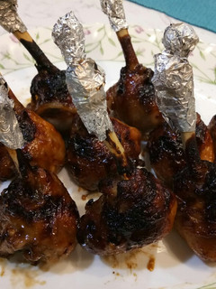 A picture of Lolipop Chicken in BBQ Sauce.