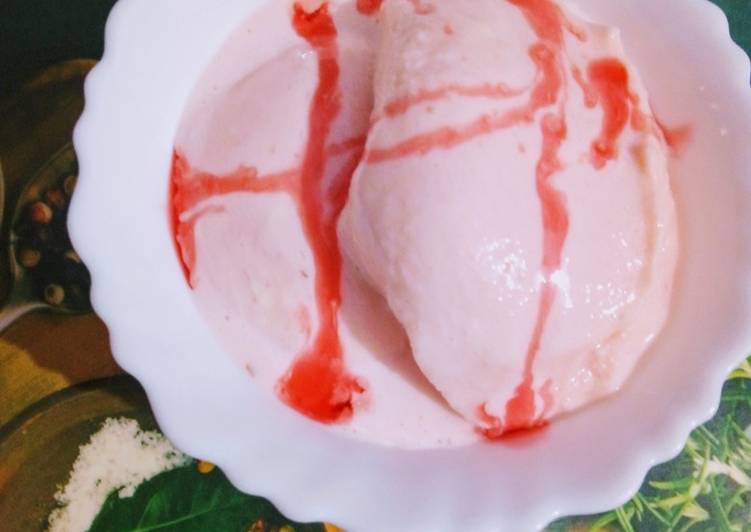 Step-by-Step Guide to Make Quick Vanilla icecream with roohafza