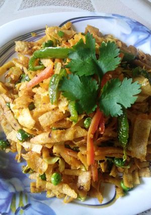 A picture of Chapati noodles.