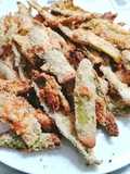 Chips di baccelli di fave