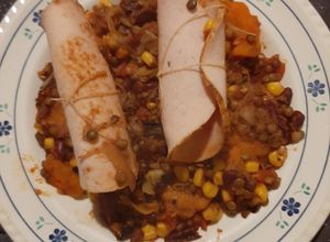 Une photo de Chili aux lentilles revisité
