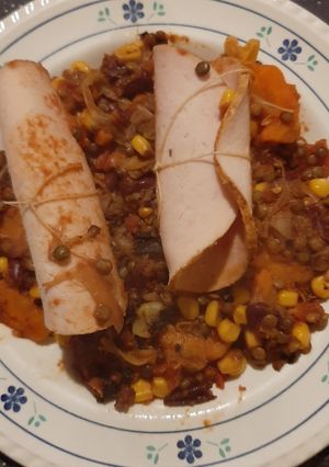 Une photo de Chili aux lentilles revisité