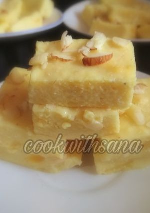 A picture of Bread Custard Barfi.