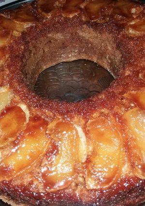 Una foto de Torta invertida de manzanas