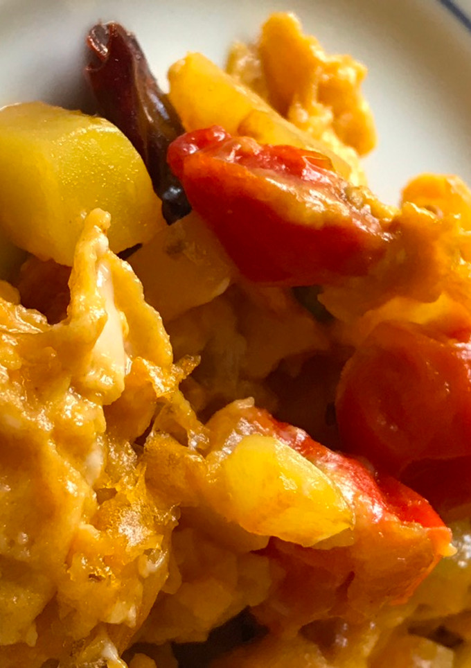 Una foto de Huevos revueltos con verdura