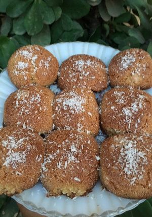 صورة لوصفة كرات البسبوسه بجوز الهند 🥥