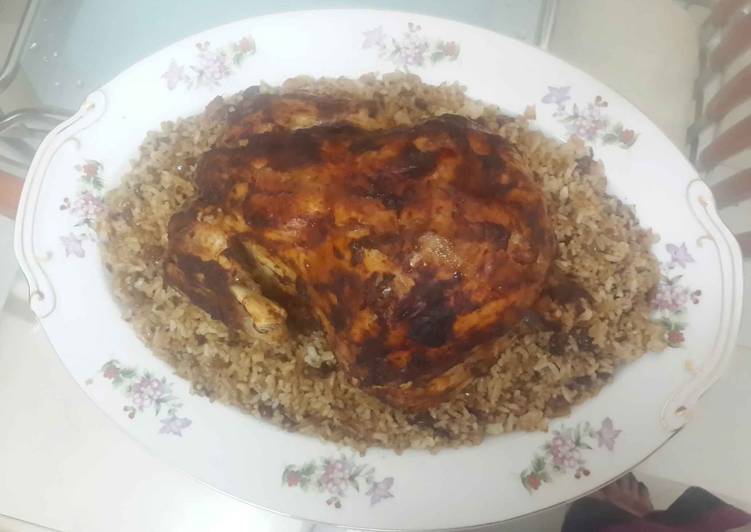 طريقة الدجاج المحشي بالارز