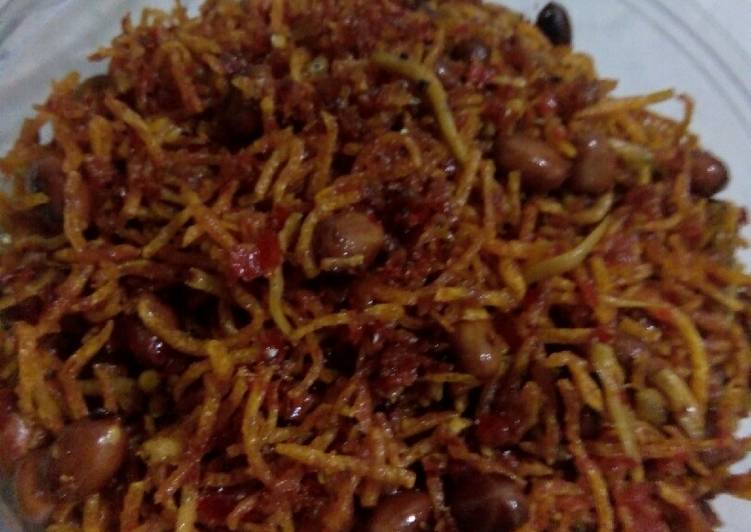 Cara Membuat Bencok teri kentang kacang yang Renyah