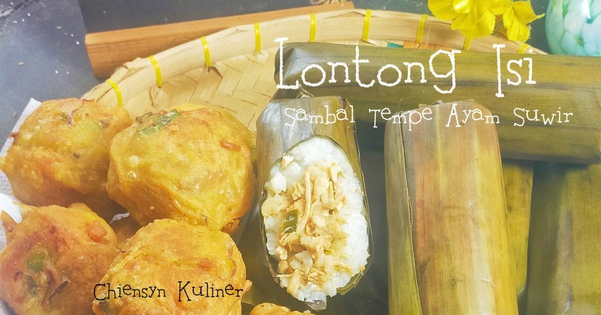 Lontong Isi Sambal Tempe Ayam Suwir