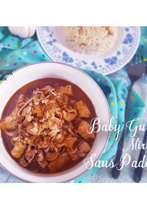 Foto resep 96. Baby Gurita Mix Tahu Saus Padang