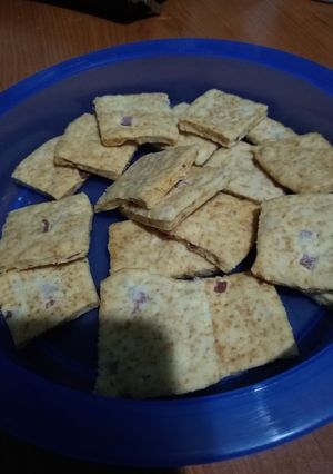 Una foto de Galletas saladas con salame
