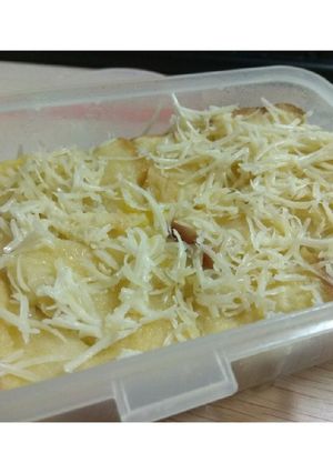 Foto resep Puding roti pisang keju kukus