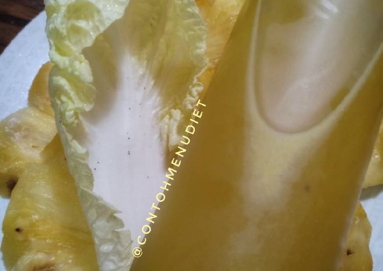 Resep Jus sawi putih nanas lengkeng kuning manis imun booster yang Lezat Sekali