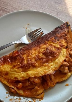 Una foto de Omelette con pollo