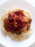Spaghetti With Pork Chunks