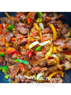 Stir fry chicken gizzard ainihin hoton girkin