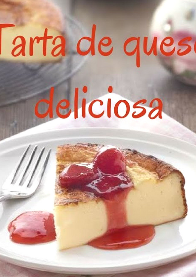 Una foto de Deliciosa tarta de queso, receta obligada por su sencillez y sabor