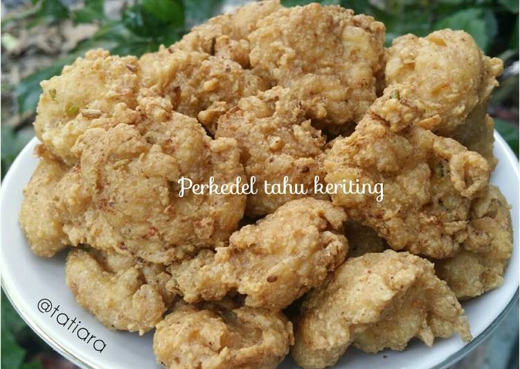 Perkedel TAHU keriting (tanpa telur tdk hancur)