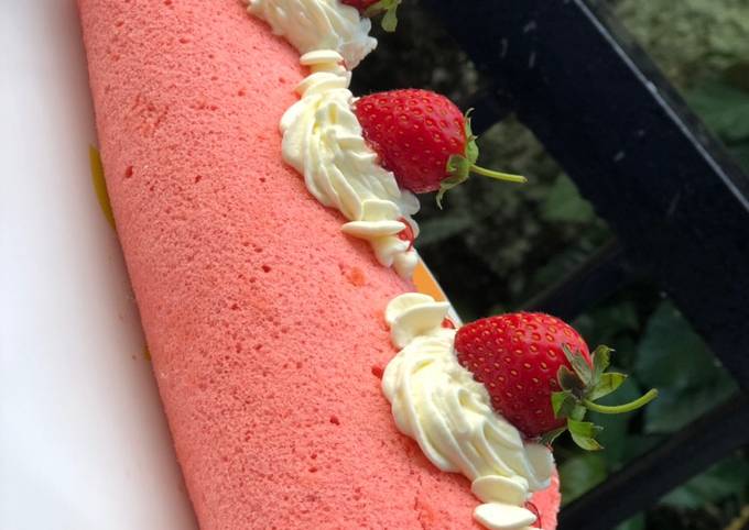 Recipe: Appetizing Strawberry roll cake