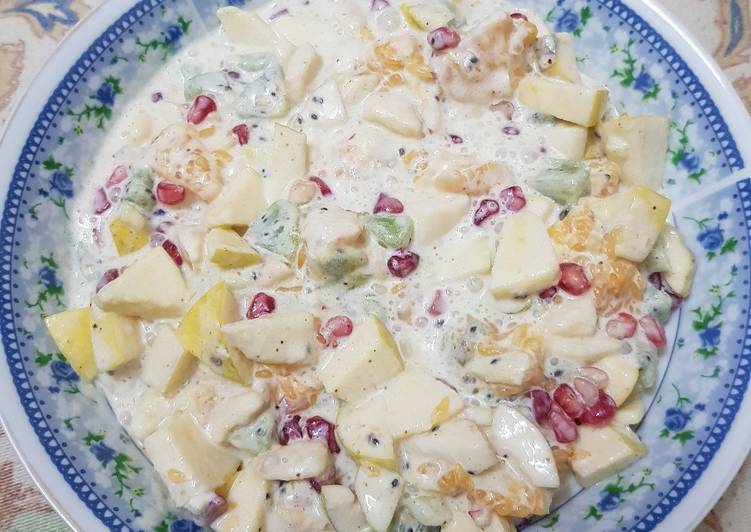 Simple Way to Prepare Quick Creamy fruit salad