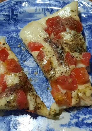 Una foto de Pizza sencilla (3) con amigos