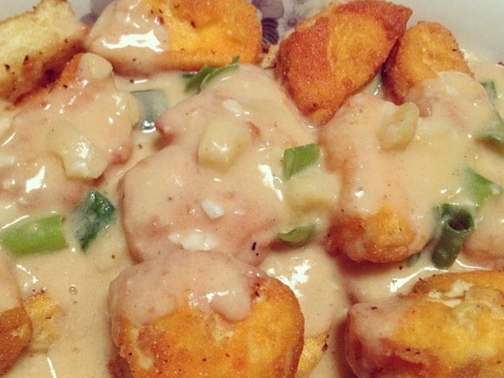 Cara Mudah Membuat Resep Tofu Saus Telur Asin yang Uenak Anti Ribet, Sempurna