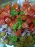 Quick and healthy Matar chaat (Dried peas, Matra, Yellow peas)