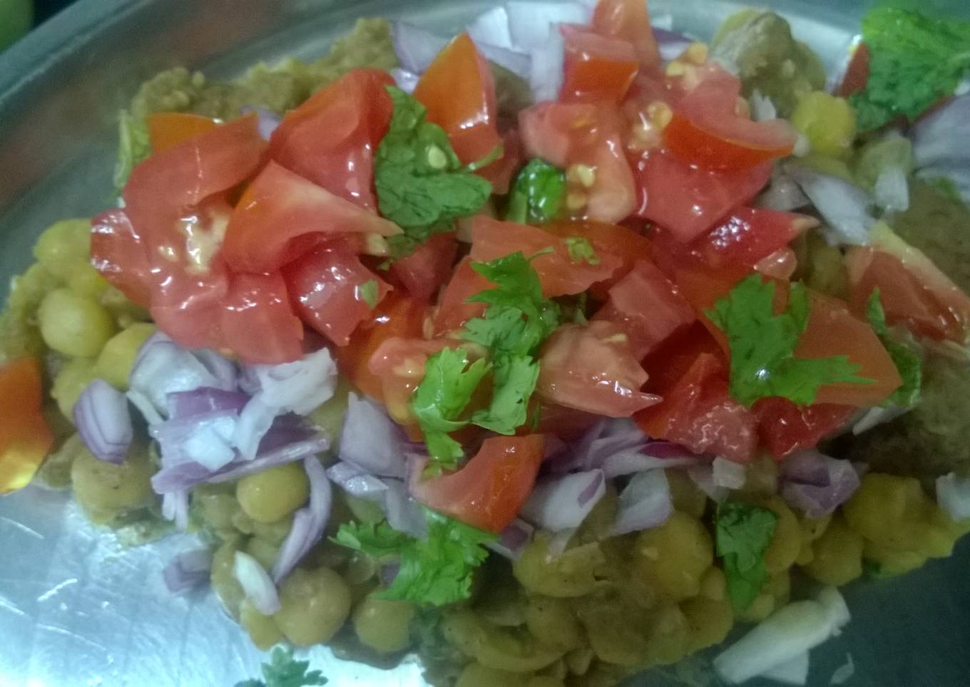 Quick and healthy Matar chaat (Dried peas, Matra, Yellow peas)