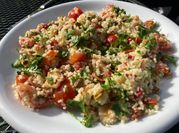 A picture of halloumi salad