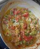 Huevo con verduras