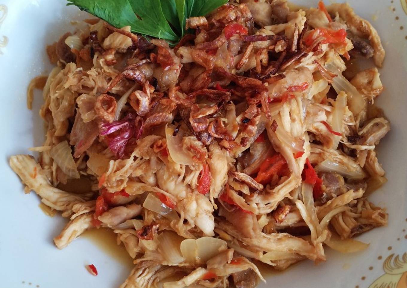 Ayam Suwir Pedas Manis Enak dan Mudah