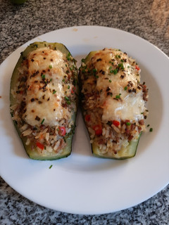Una foto de Zapallitos italianos rellenos