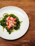 Spinach crab stick banchan