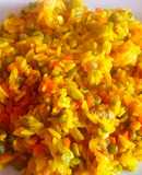 Camarones & almejas al arroz con azafrán