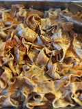 Pappardelle cortados a cuchilla con masa de acelga